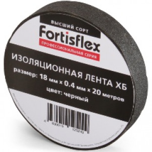 Изолента ХБ 18*0, 4*11 черная (Fortisflex)